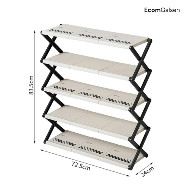 Étagère à chaussures pliable : Rangement malin et gain de place – Image 4