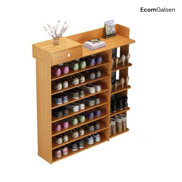 Étagère à chaussures en bois : Rangement élégant et pratique